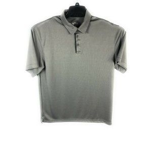 Read Head Men's Polo Large Short Sleeve Button Gray Polyester Adult Shirt A8